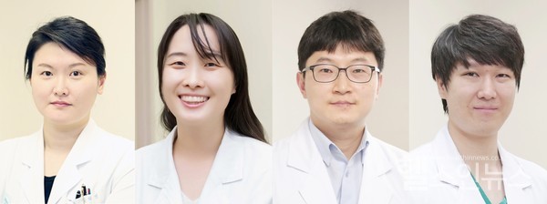 (왼쪽부터) 서울아산병원 내분비외과 성태연, 이유미, 김원웅, 조재원 교수