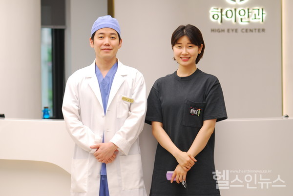 왼쪽부터 하이안과 최원석 대표원장, 이미래 선수