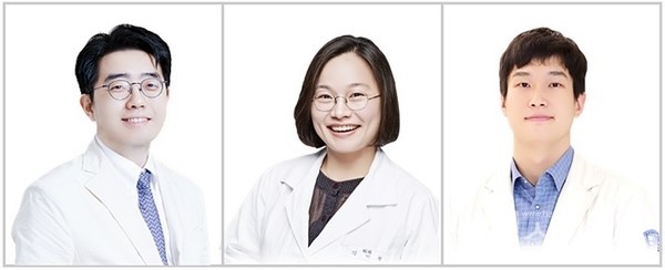 (왼쪽부터) 가톨릭대학교 은평성모병원 혈관이식외과 황정기 교수, 김미형 교수, 조형진 임상강사