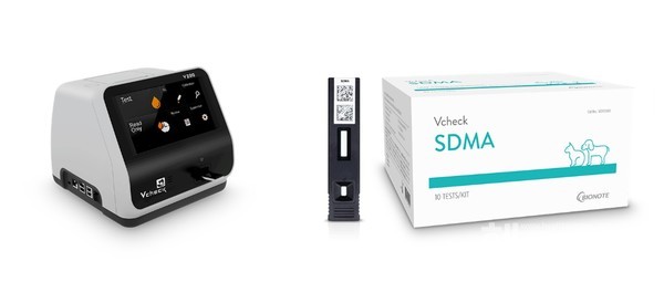 바이오노트의 ‘Vcheck SDMA’ 진단 키트 사진